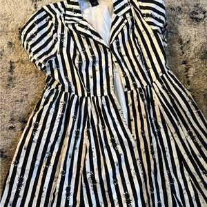 Beetlejuice dress Stylish Black and White Striped Dress
